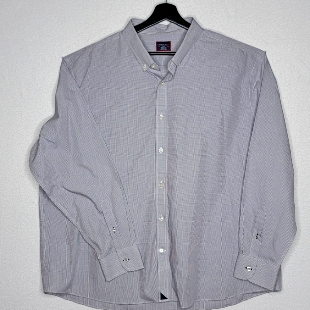 NWOT Untuckit Classic Men's Button-Down Shirt‎ - Gray. SIZE XXXL. #840